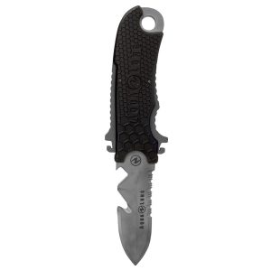 Aqualung Squeeze Lock Dive Knife Spear tip Blade Titanium 18cm