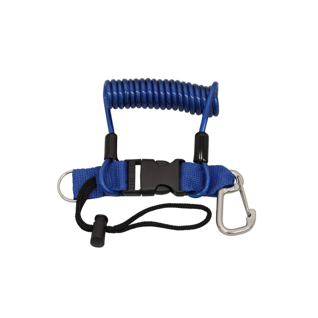 BigBlue Spring Cord Coil Lanyard w/ Metal Clip